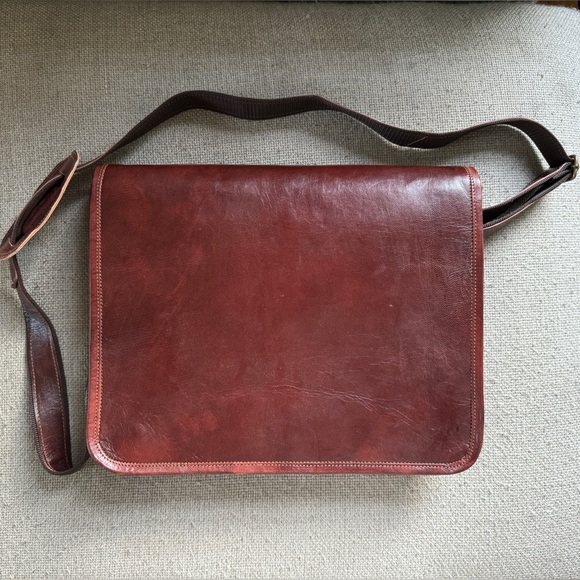 Small Leather Satchel Messenger Bag The Prime Brand New